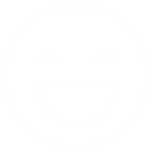 Minimalist graphic of a happy face, representing satisfaction or joy.